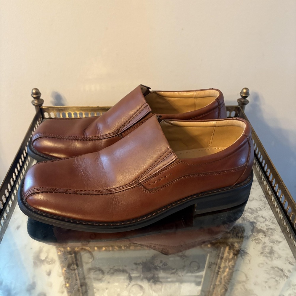 Bass & Co. Shoes Mens‎ Size 11 Brown Leather Slip On Loafers Burton 1167-200